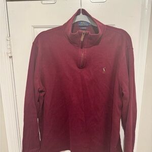 Polo by Ralph Lauren Maroon Quarter-Zip Sweater